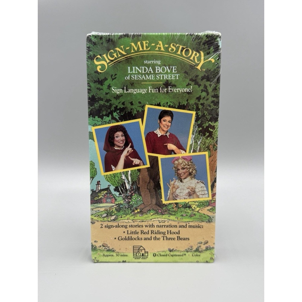 Sign-Me-a-Story: Sign Language Fun for Everyone! VHS Tape 1987 Linda Bove Sealed